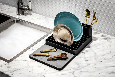 Drying Stone Dish Rack 37.4 X 22.2 X 9.7cm