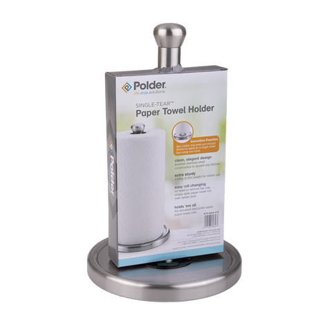 Single-Tear Stainless Steel Paper Towel Holder