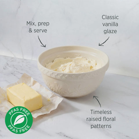 Mixing Bowl 20.5 x 10cm 1.5L Vanilla