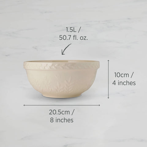 Mixing Bowl 20.5 x 10cm 1.5L Vanilla