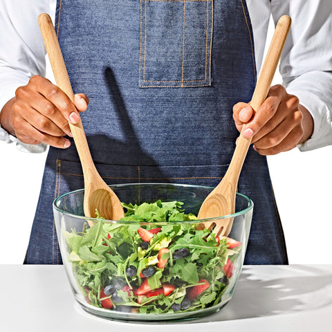 Good Grips 2 Piece Beechwood Salad Servers