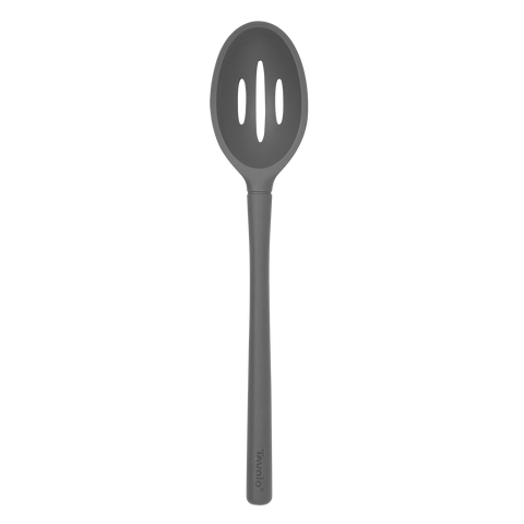 'Flex-Core' All Silicone Slotted Deep Spoon - Charcoal