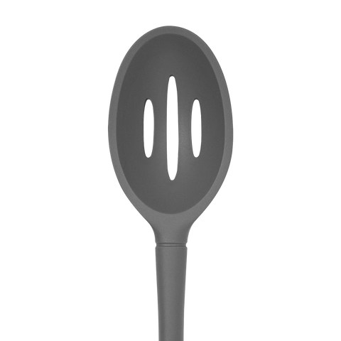'Flex-Core' All Silicone Slotted Deep Spoon - Charcoal