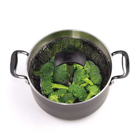 Stainless Steel Steamer with Extendable Handle