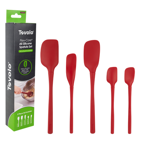 "Flex-Core" All Silicone Spatula Set 5