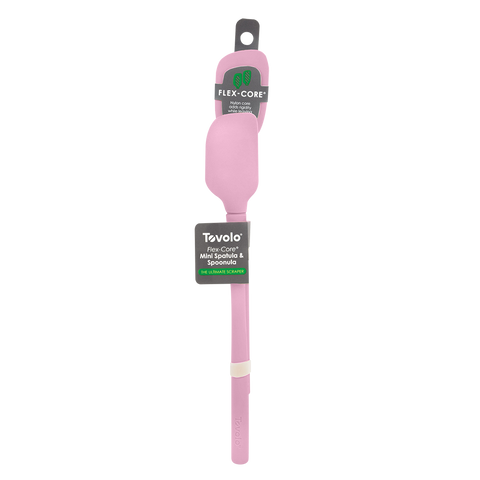 "Flex-Core" All Silicone Set 2 Mini Spatula/Spoonula - Pink Sorbet