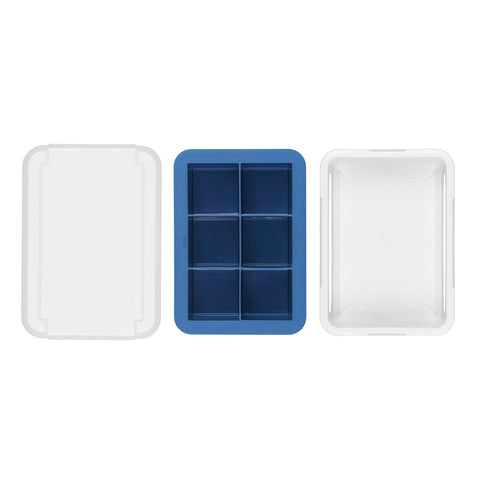Covered Silicone Ice Cube Tray - Large Cubes