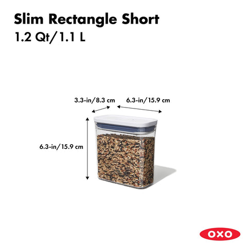 Good Grips Pop 2.0 Slim Rectangle, Short - 1.1L