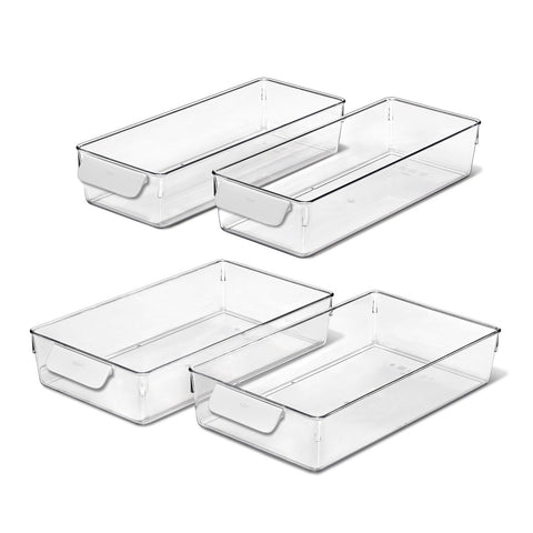 4-Piece Refrigerator Storage Bin Starter Set