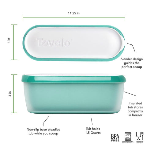 Glide-A-Scoop Ice Cream Tub 1.4l - Tropical Breeze