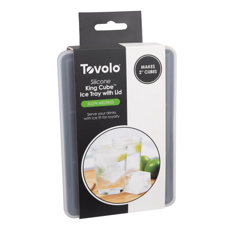 King Cube Ice Tray with Lid - Charcoal