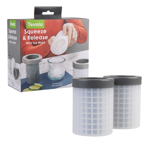 Squeeze & Release Mini Ice Mould Set 2 - Charcoal