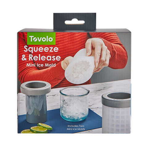 Squeeze & Release Mini Ice Mould Set 2 - Charcoal