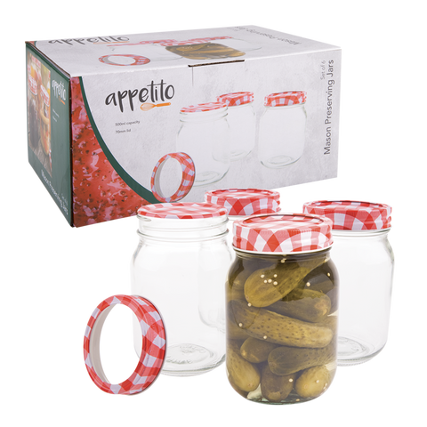 Mason Preserving Jars 500Ml Set of 6