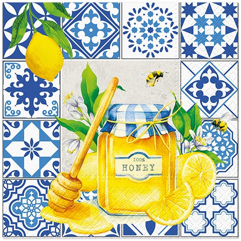 Pack of 20 Napkins 33 x 33 cm - Citrus & Honey