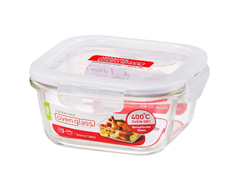 Euro Glass Boroseal Heat Resistant Glass Square - 500ml