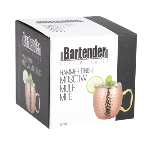 Moscow Mule Mug Copper Plated 530ml - Hammer Finish
