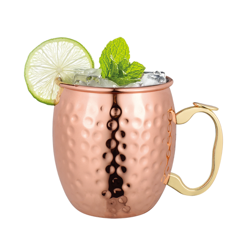 Moscow Mule Mug Copper Plated 530ml - Hammer Finish