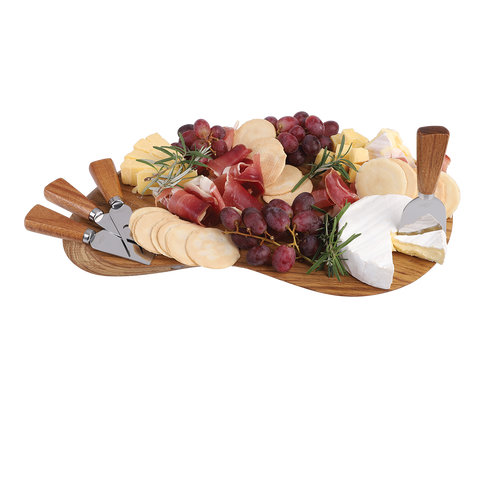 Mini Cheese Knives W/ Acacia Wood Handle Set 4