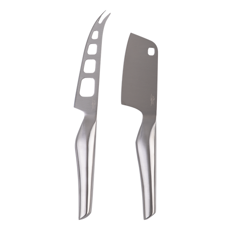 Stainless Steel Cheese Knives W/ Satin Finish Set 2