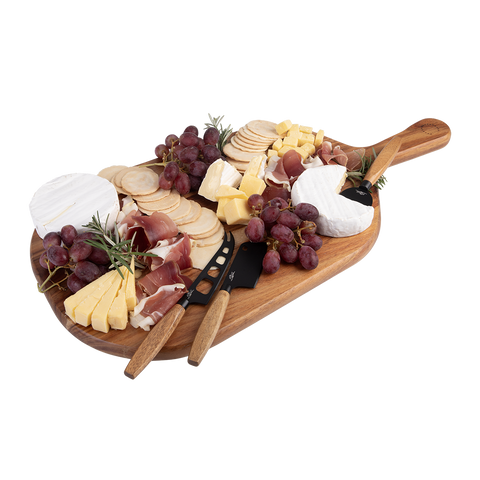 Non-Stick Stainless Steel Cheese Knives W/ Acacia Wood Handle Set 3