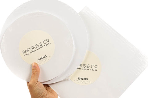 Matte White 10" Round Masonite Cake Board