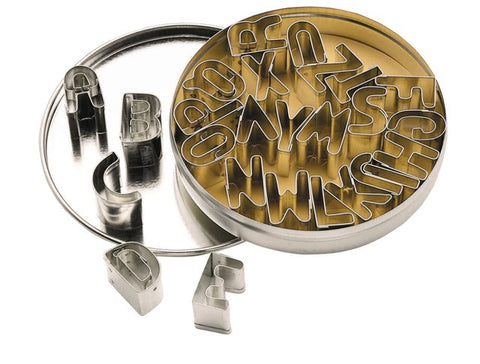Alphabet Cookie Cutters in Tin Set/26