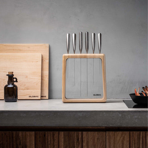 Hashira 7pc Knife Block Set - Maple