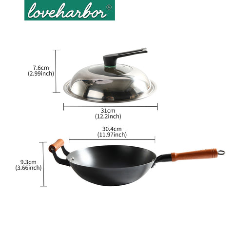 Loveharbor Cast Iron Wok