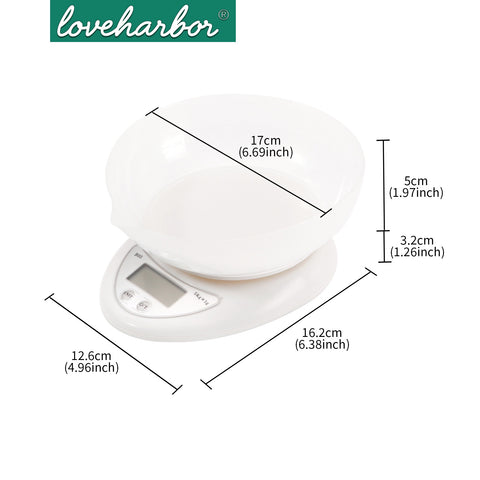 Loveharbor Kitchen Scale With Bowl