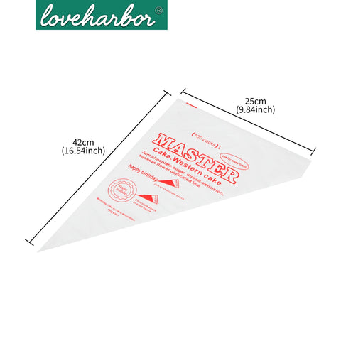 Loveharbor Disposable Piping Bag 100 Pieces