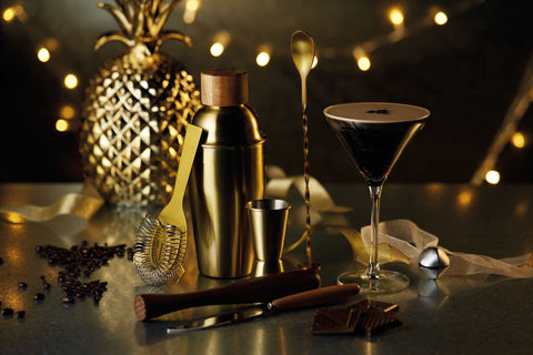 Cocktail Set Brass 6 Piece Set