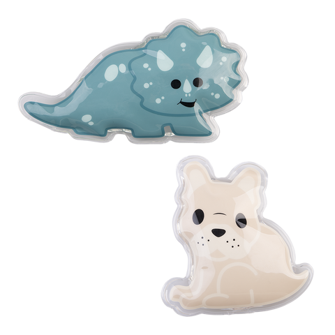 Luxe Gel Ice Packs Set 2 - Dinosaur/Bulldog