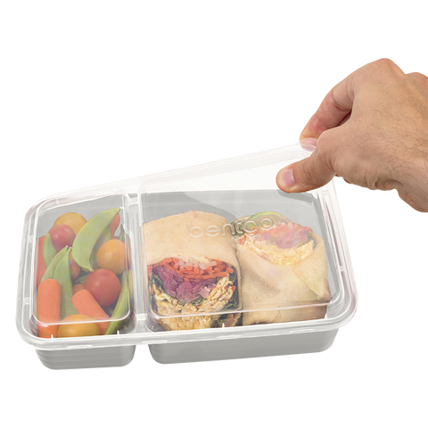 Prep 2 Compartment Container 10 Pack - Whisper Grey