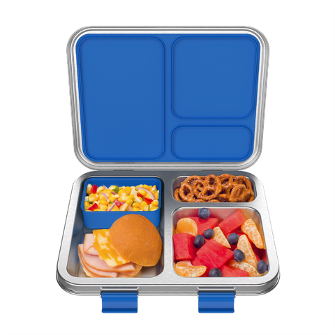 Kid's Stainless Steel Leak-Resistant Bento Lunch Box - Blue