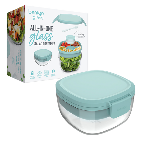All-In-One Glass Salad Container