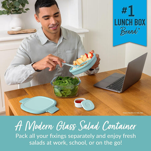 All-In-One Glass Salad Container