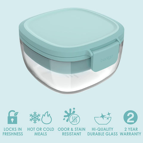 All-In-One Glass Salad Container