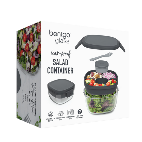 All-In-One Glass Salad Container