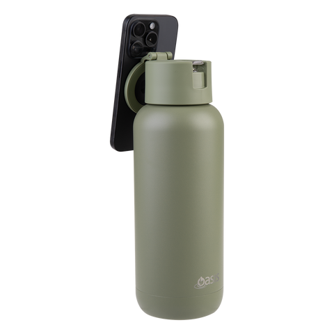 Mag-Grip Ceramic Lined Stainless Steel Triple Wall Insulated 'Moda' Drink Bottle 1l