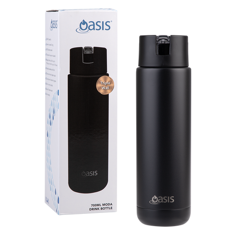 Ceramic Lined Stainless Steel Triple Wall Insulated "Moda" Drink Bottle 700ml