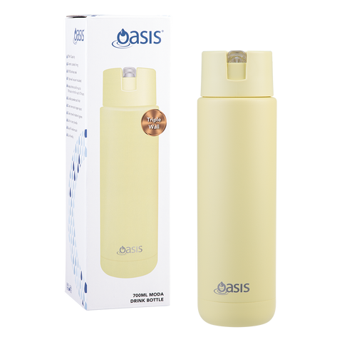 Ceramic Lined Stainless Steel Triple Wall Insulated "Moda" Drink Bottle 700ml