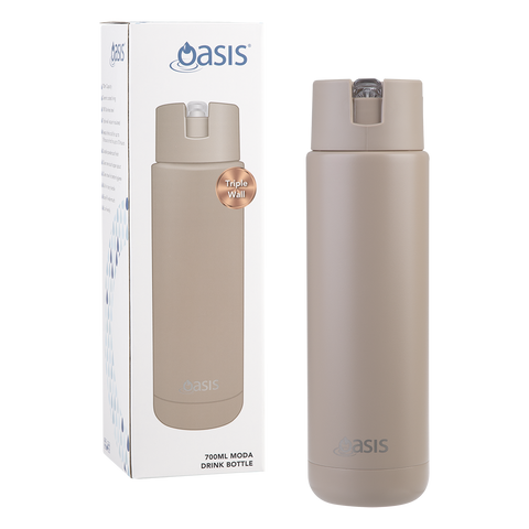 Ceramic Lined Stainless Steel Triple Wall Insulated "Moda" Drink Bottle 700ml