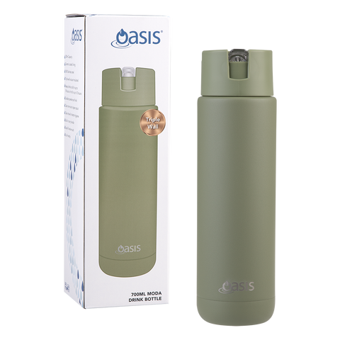 Ceramic Lined Stainless Steel Triple Wall Insulated "Moda" Drink Bottle 700ml