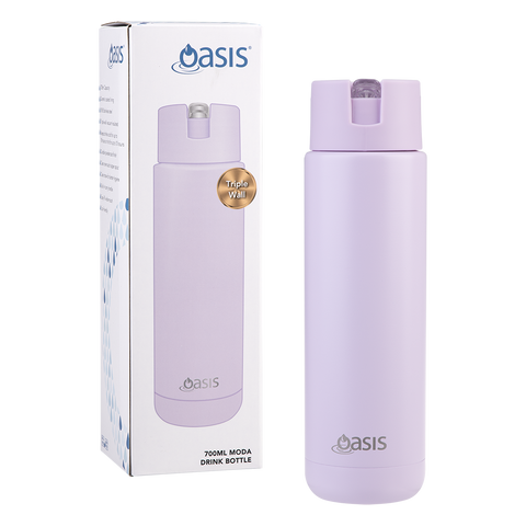 Ceramic Lined Stainless Steel Triple Wall Insulated "Moda" Drink Bottle 700ml
