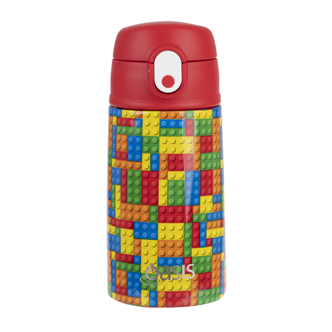 Stainless Steel Double Wall Insulated Kid's Drink Bottle W/ Sipper Straw 400ml