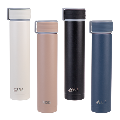 'Skinny Mini' Stainless Steel Double Wall Insulated Drink Bottle W/ Powdercoat 250ml