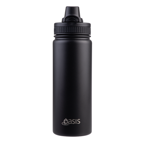 Stainless Steel Double Wall Insulated 'Challenger' Sports Bottle W/ Quick Release Cap 550ml