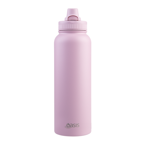 Stainless Steel Double Wall Insulated 'Challenger' Sports Bottle with Quick Release Cap 1.1L