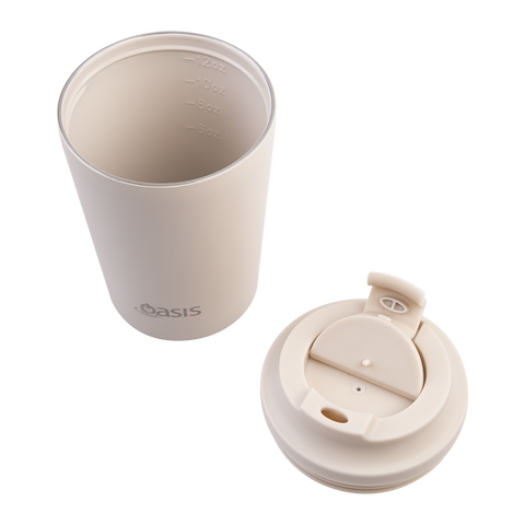 Ceramic Lined Stainless Steel Double Wall Insulated Coffee Cup 360ml